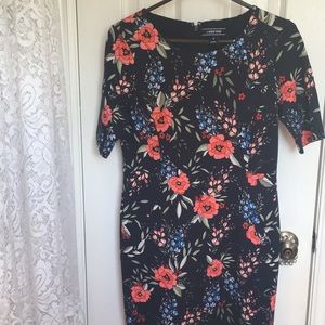 Lands End navy floral dress size 6